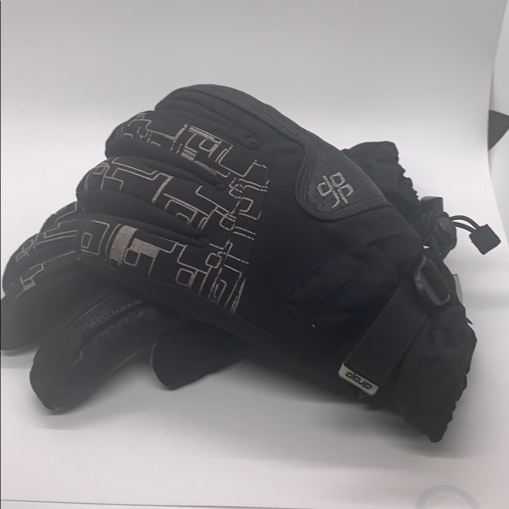 Drop Men's Glove Black Silver Medium Winter Ski